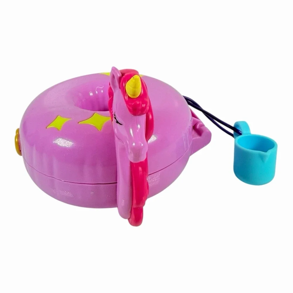 Polly Pocket Sparkle Cove Adventure Unicorn Floatie Compact Complete Set